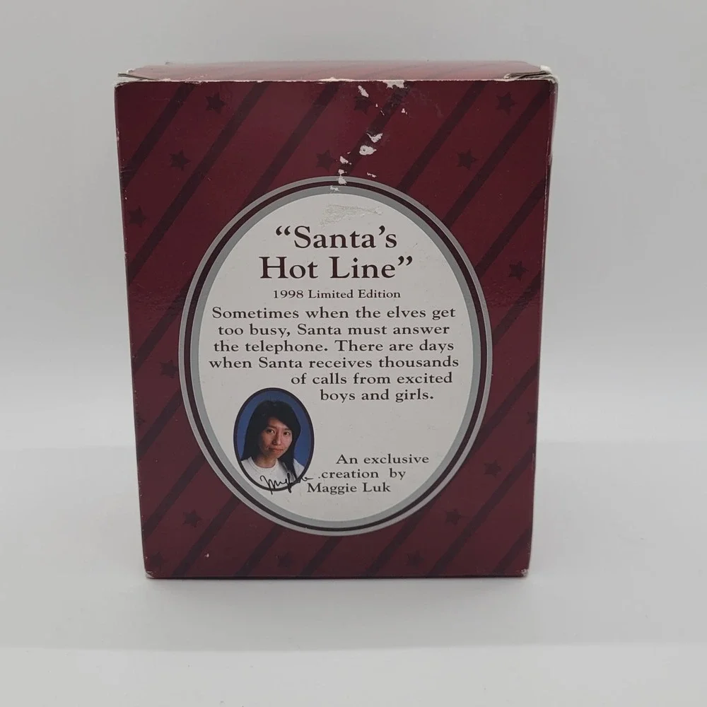Vintage Eckerd Holiday Classics Santa's Hot Line 1998 Ltd Ed Ornament Maggie Luk